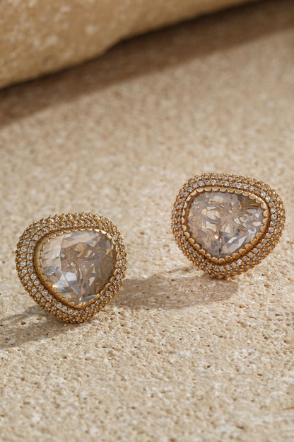 Zircon Embellished Stud Earrings 