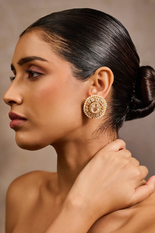 Handcrafted Embellished Stud Earrings 