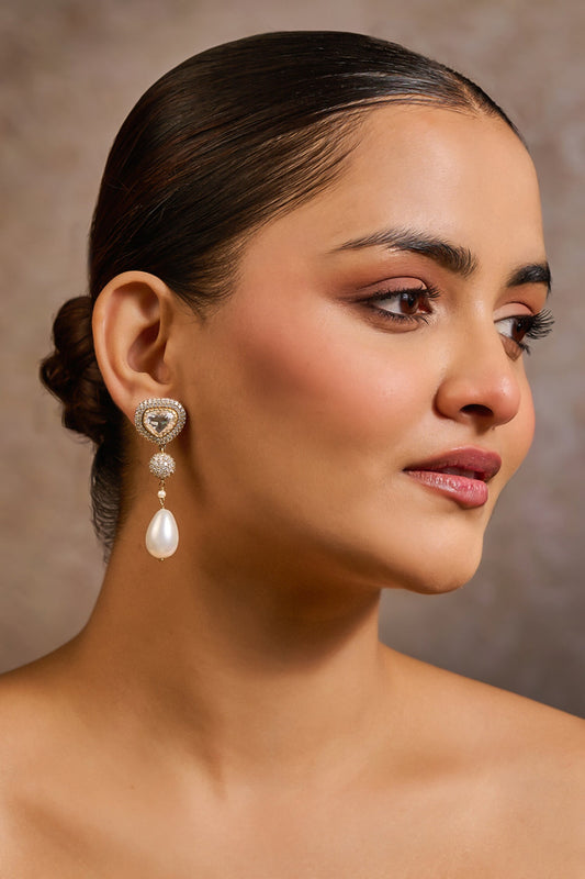 Handcrafted Embellished Long Earrings 