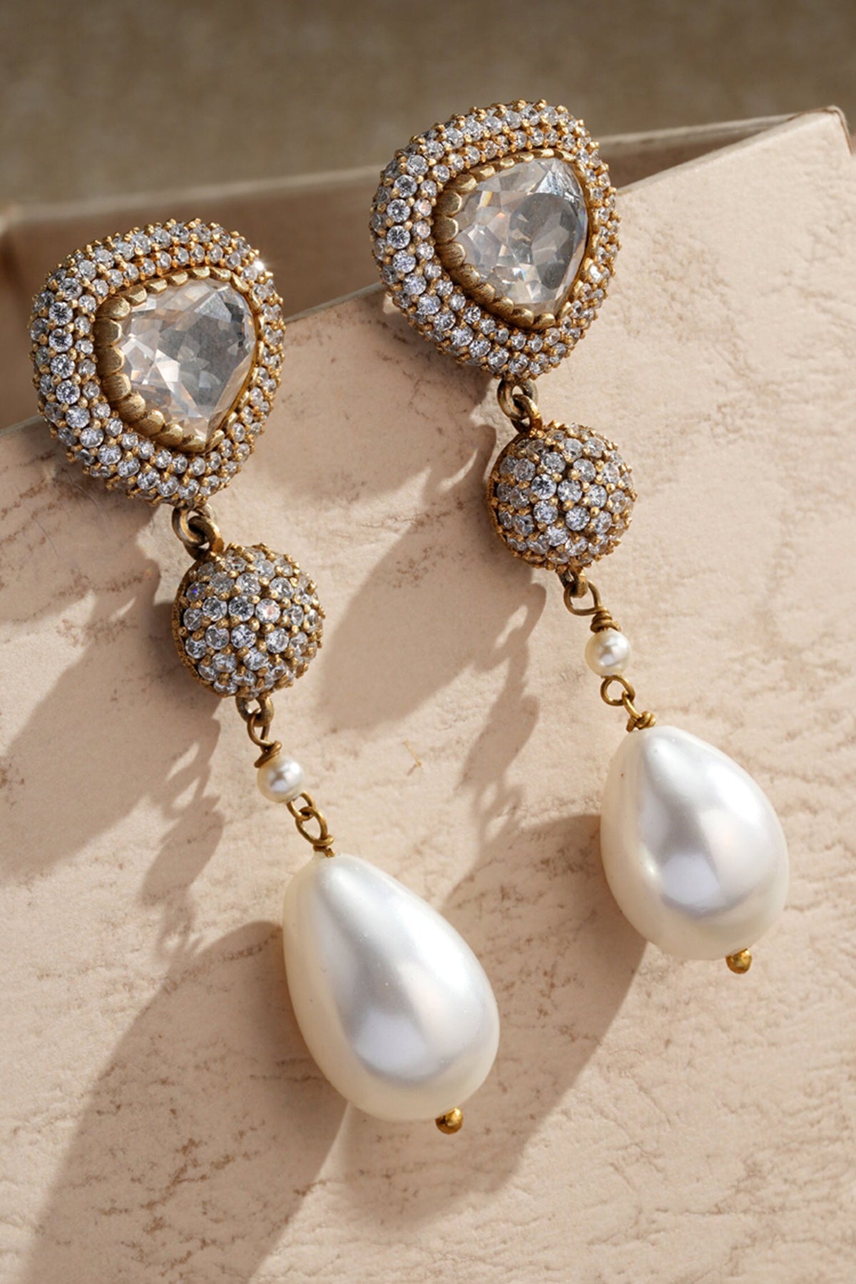 Handcrafted Embellished Long Earrings 