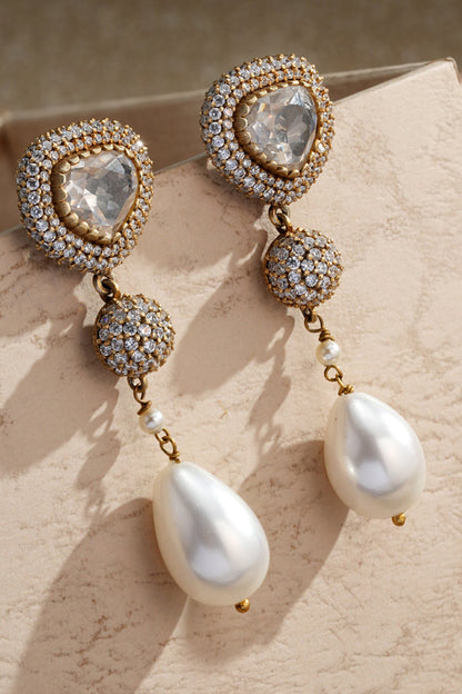 Handcrafted Embellished Long Earrings 