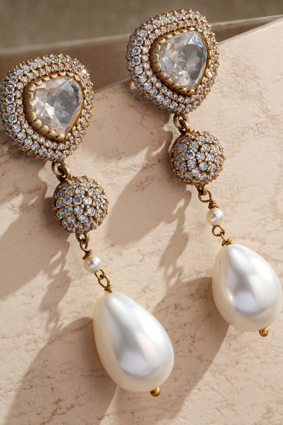 Handcrafted Embellished Long Earrings 
