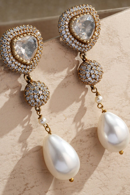 Handcrafted Embellished Long Earrings 