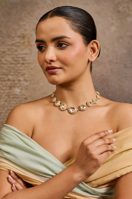 Swarovski Stone Studded Gulluband Choker 