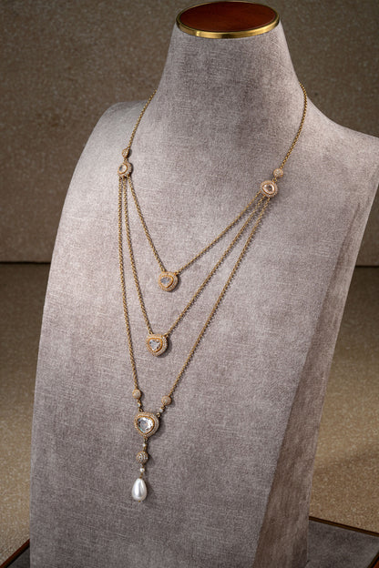 Multi Layered Embellished Necklace 