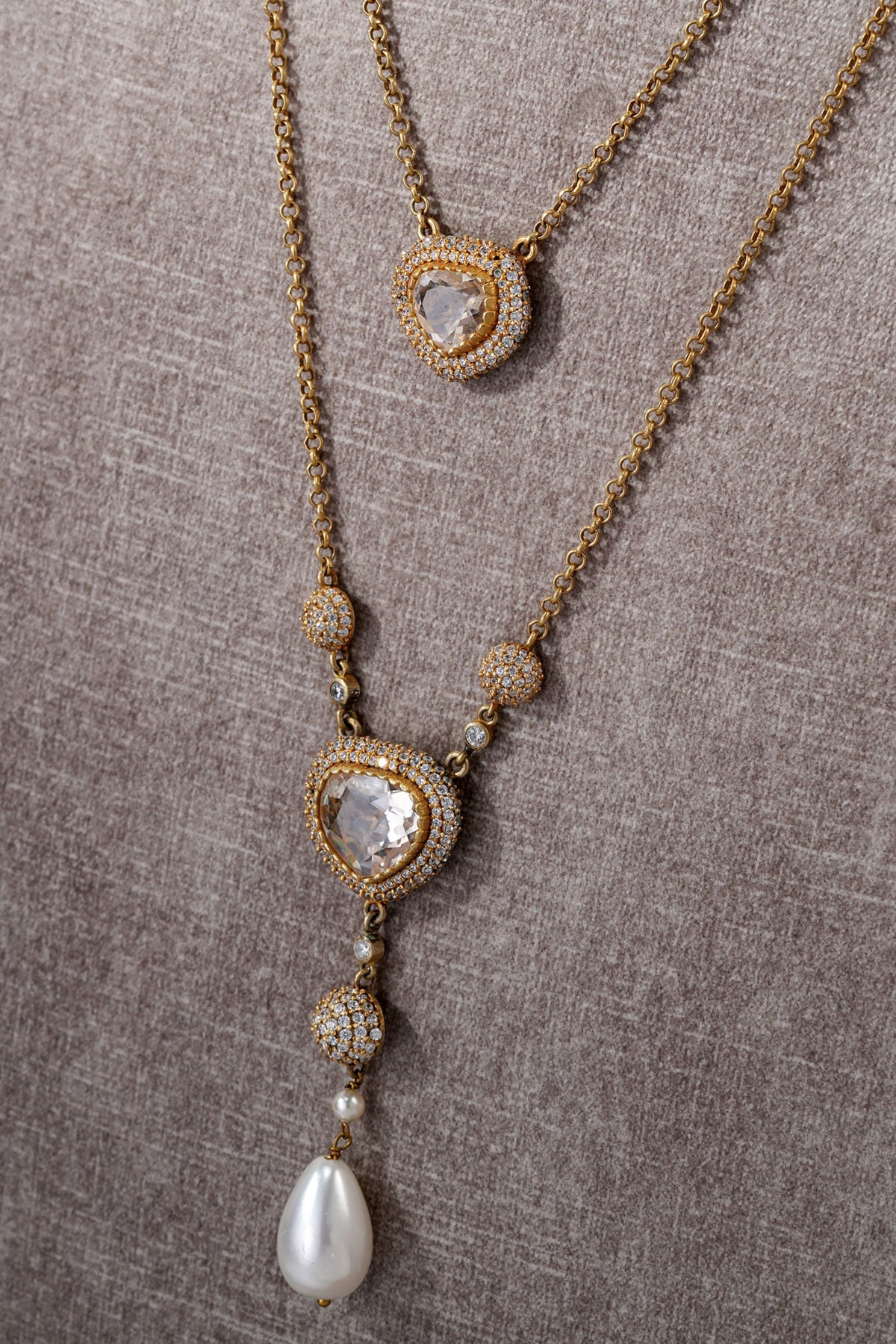 Multi Layered Embellished Necklace 