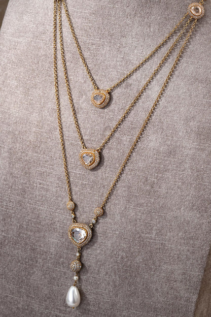 Multi Layered Embellished Necklace 