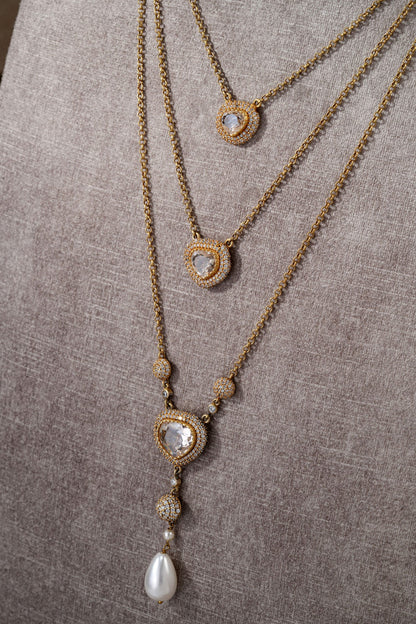 Multi Layered Embellished Necklace 
