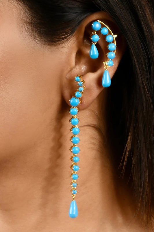 Waves Of Blue Crabby Earrings 