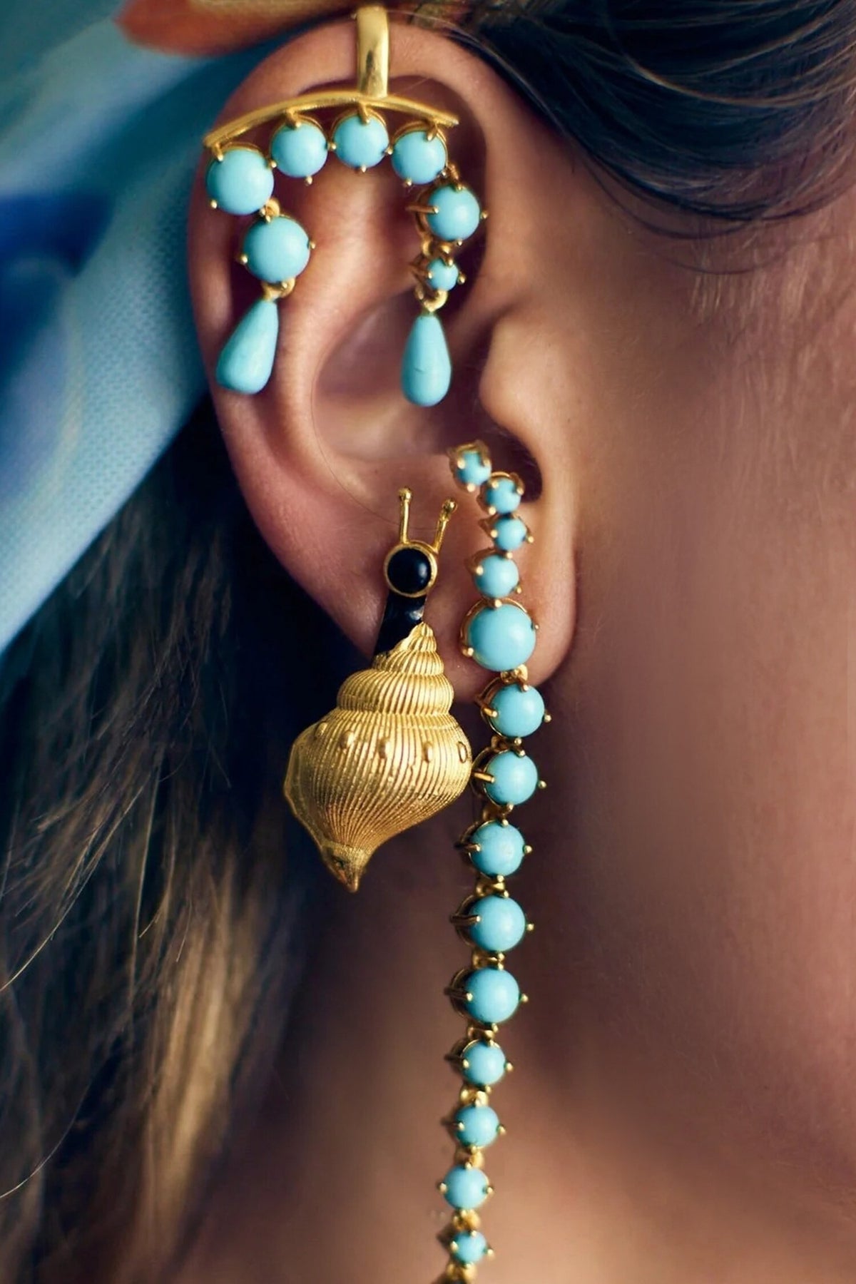 Waves Of Blue Crabby Earrings 