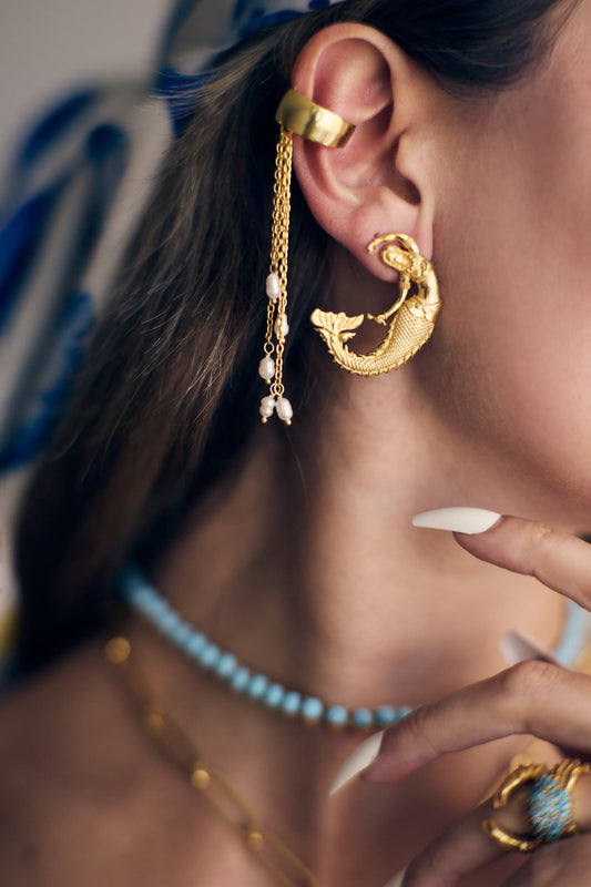 Mermaid Sculptural Earrings 