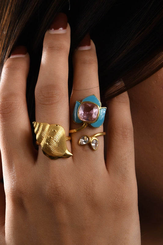 Siren Lotus Nail Ring - Single Pc 