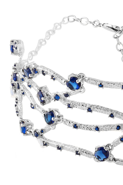 Tree Of Blue Embellished Choker 