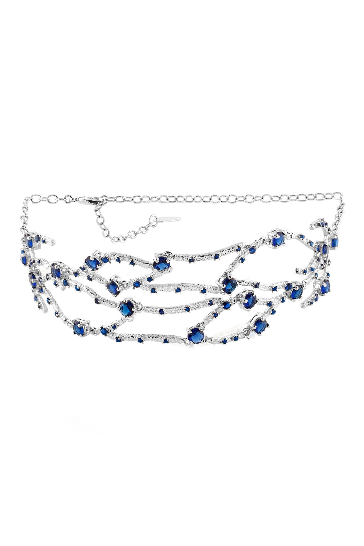 Tree Of Blue Embellished Choker 