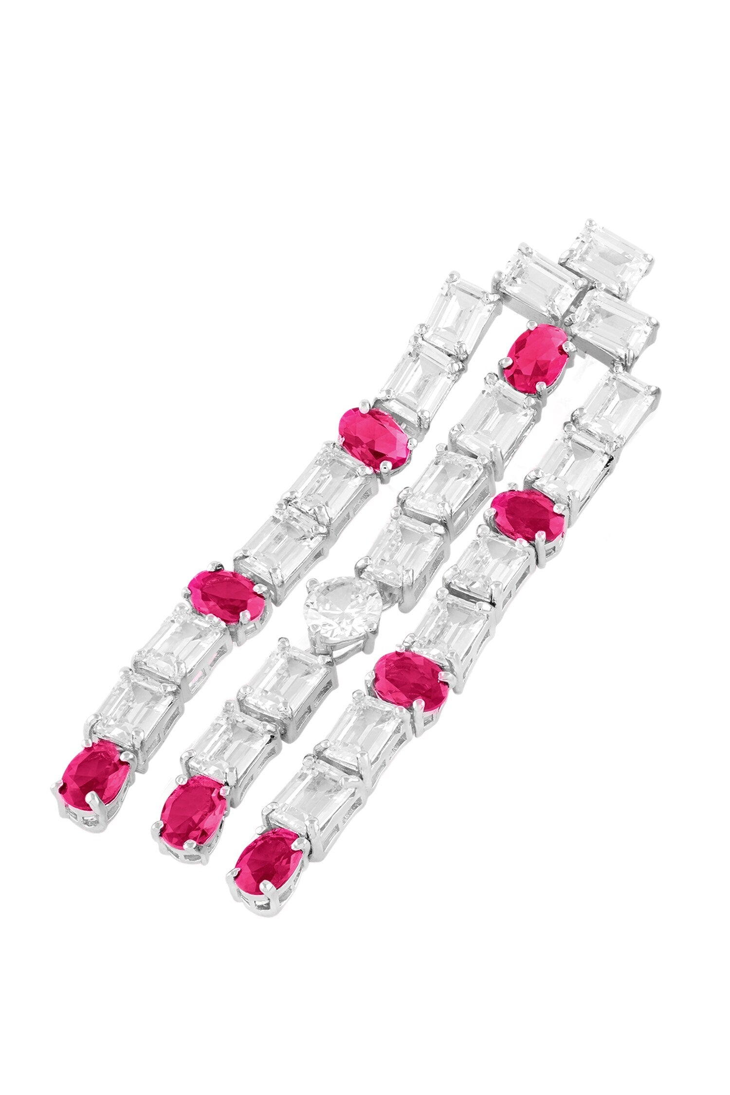 Waterfall Ruby Embellished Earrings 