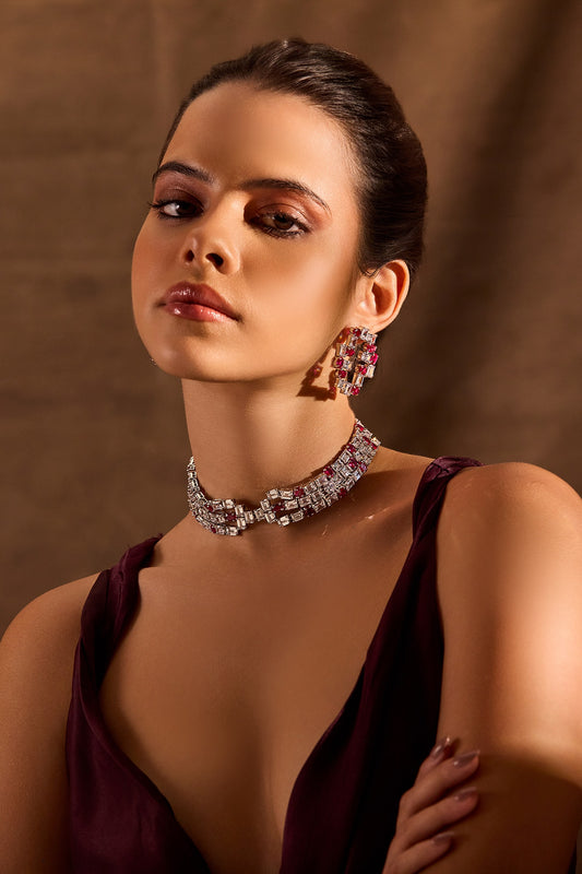 Waterfall Embellished Choker 