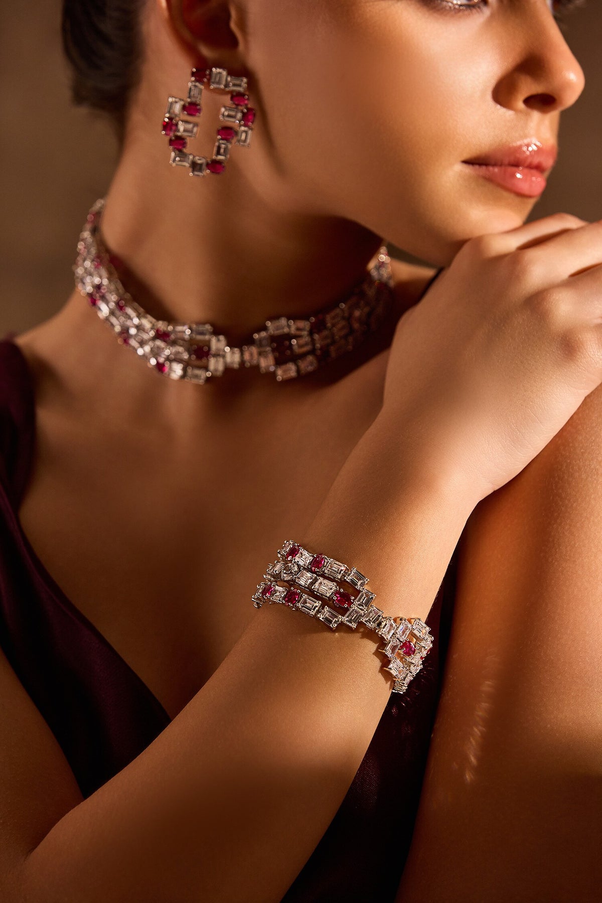 Waterfall Embellished Choker 