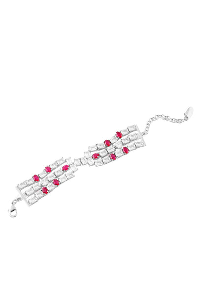 Waterfall Ruby Embellished Bracelet 