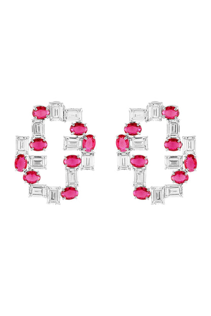 Tetris Embellished Earrings 