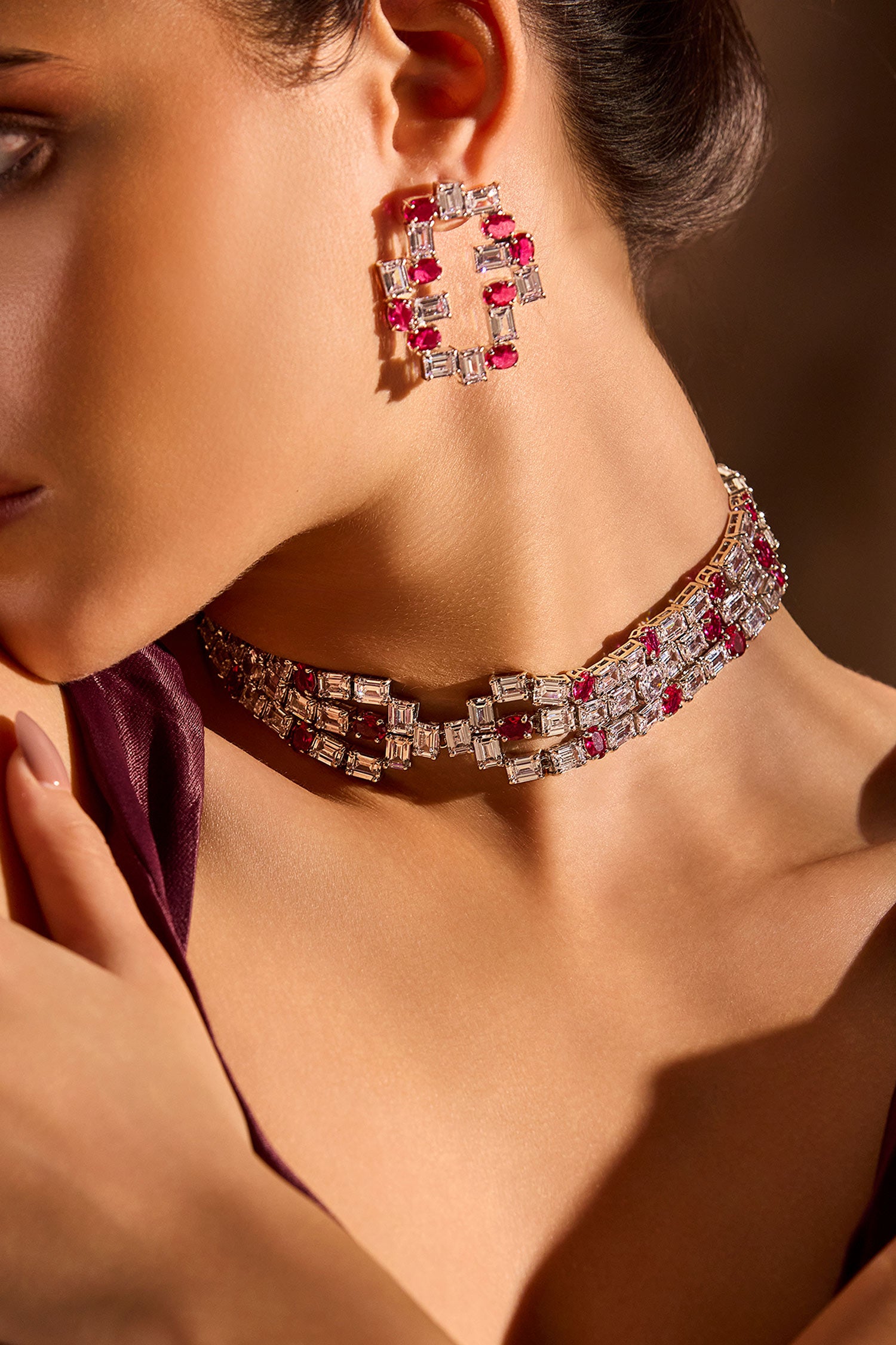 Tetris Embellished Earrings 