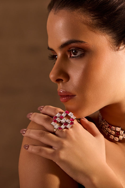 Tetris Embellished Ring 