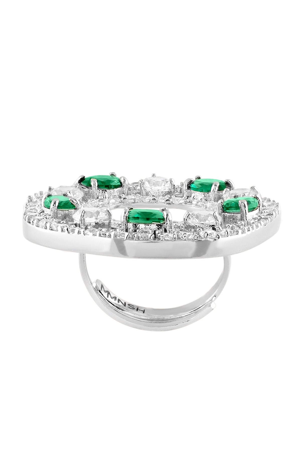 Garden Of Green Embellished Ring 