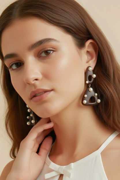 Luna Pearl Embellished Danglers 