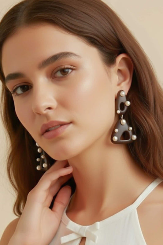 Luna Pearl Embellished Danglers 