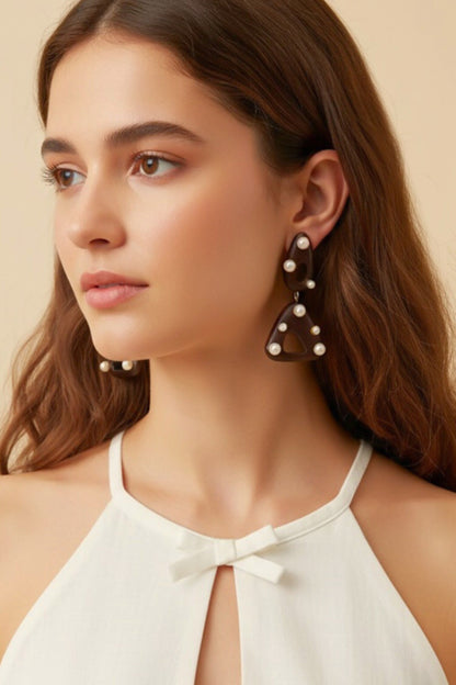 Luna Pearl Embellished Danglers 