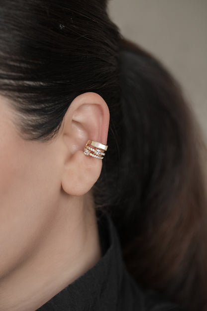 Cubic Zirconia Ear Cuff 