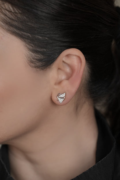 Cubic Zirconia Embellished Earrings 