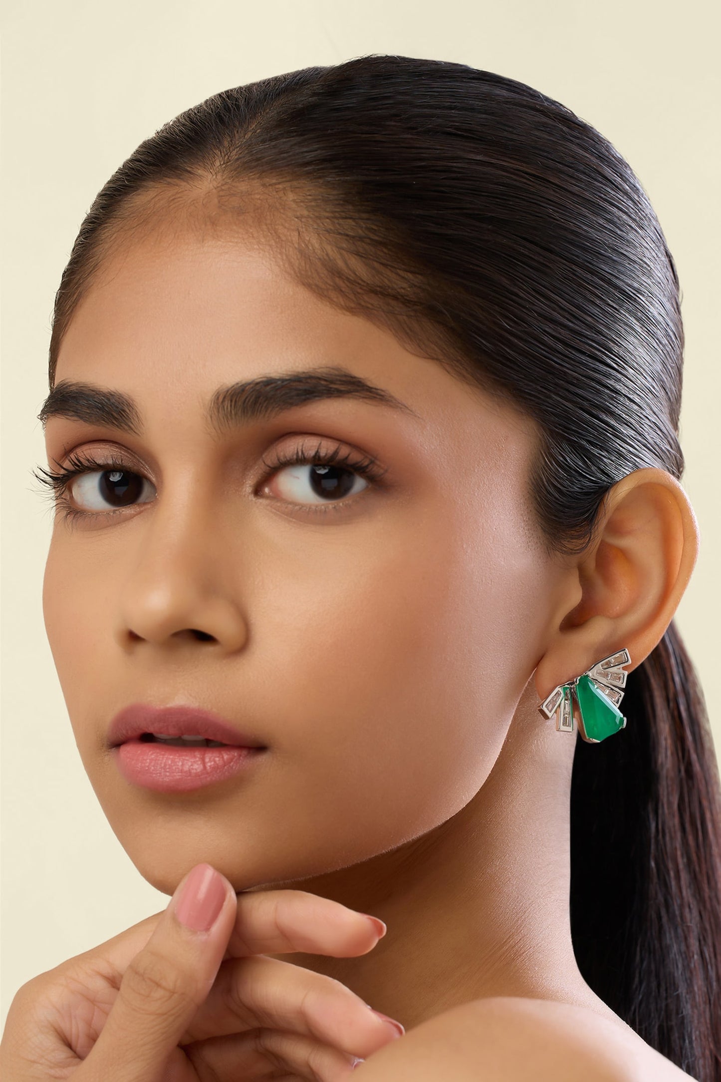 Gatsby Emerald Studs 