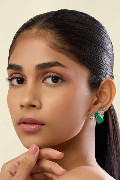 Gatsby Emerald Studs 