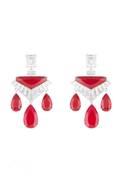 Angulaire Ruby Danglers 