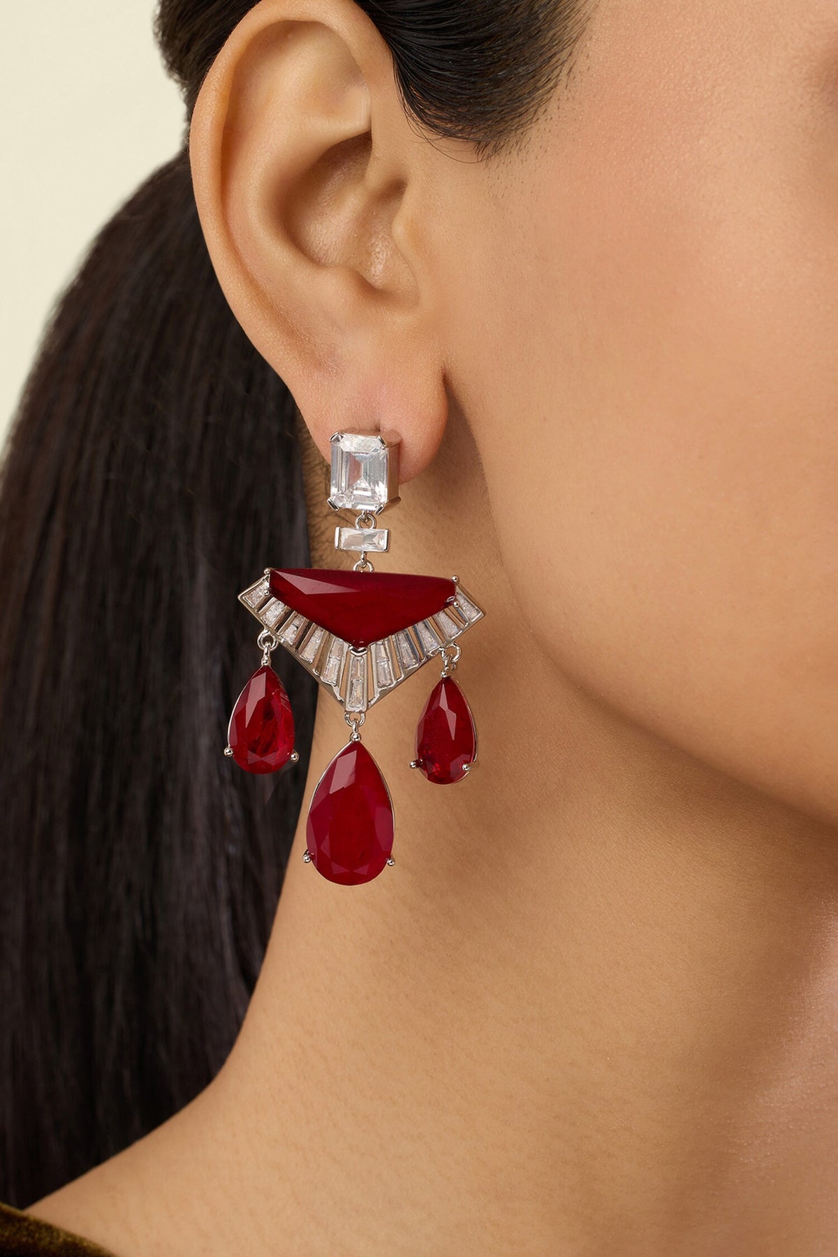 Angulaire Ruby Danglers 