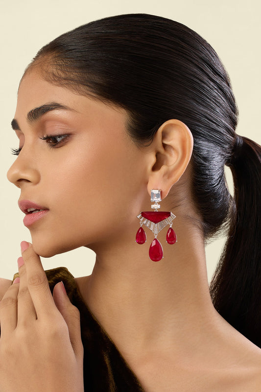 Angulaire Ruby Danglers 