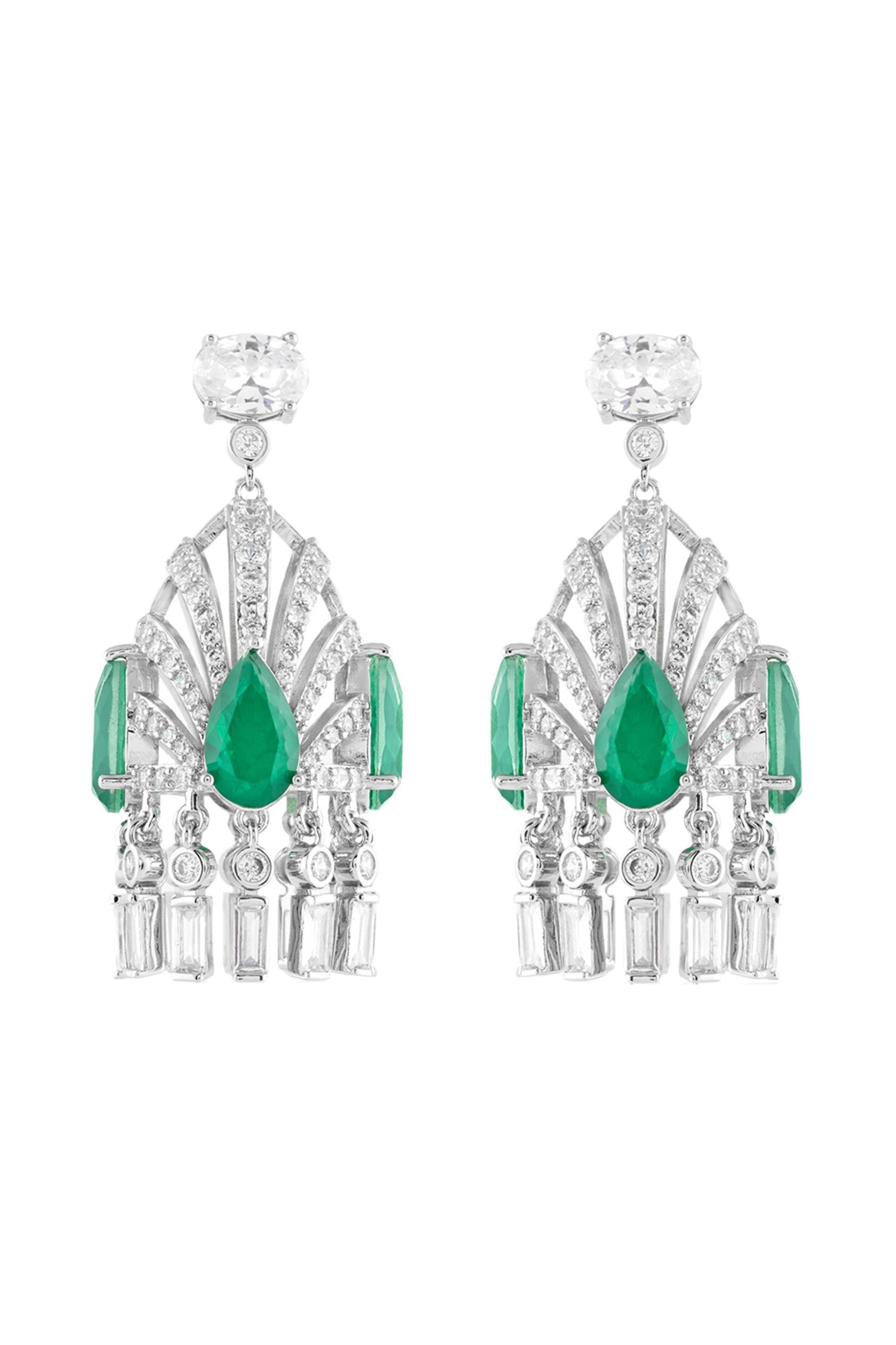 Atelier Crystal Studded Danglers 