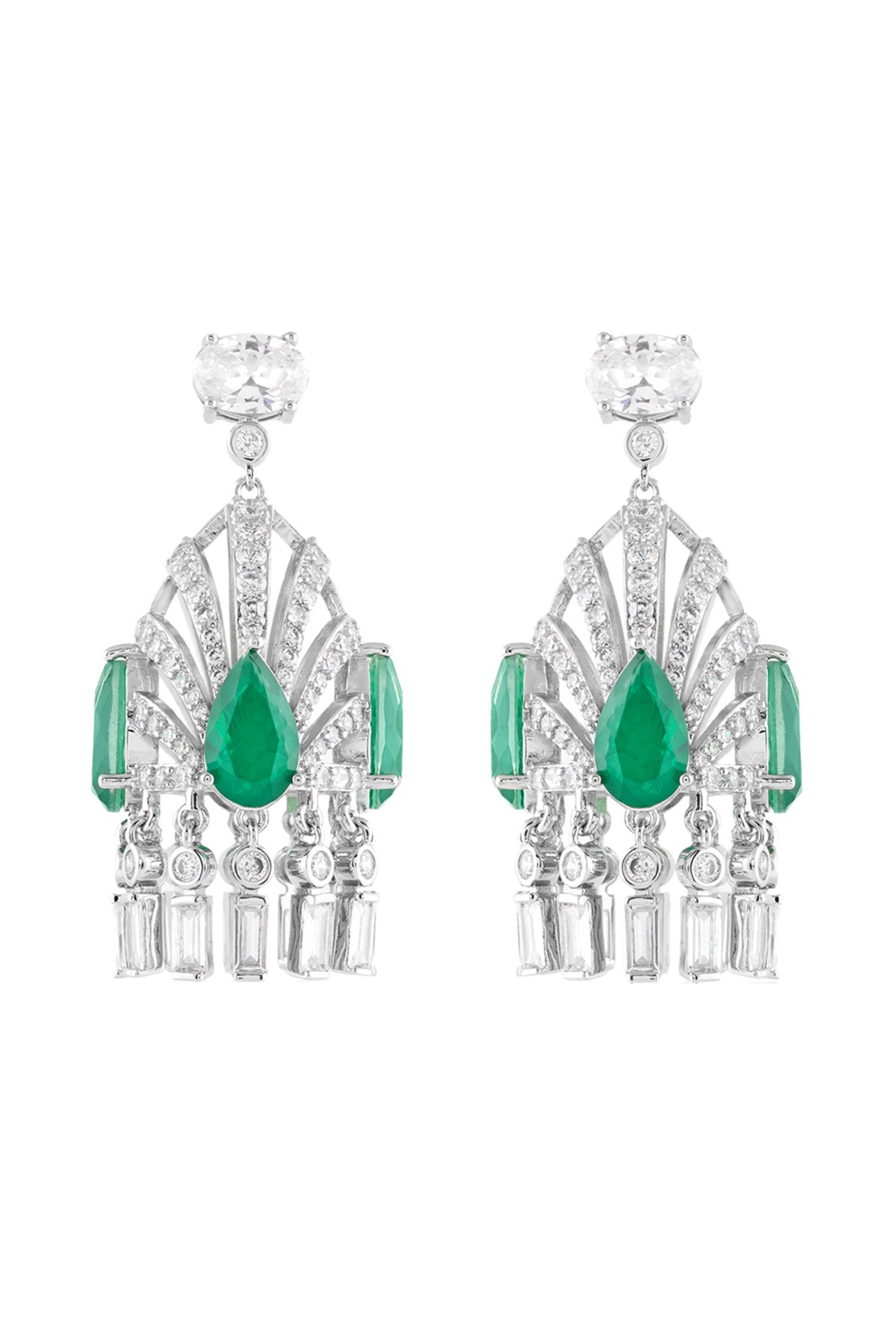 Atelier Crystal Studded Danglers 