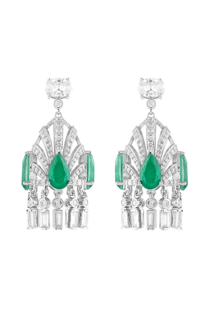 Atelier Crystal Studded Danglers 