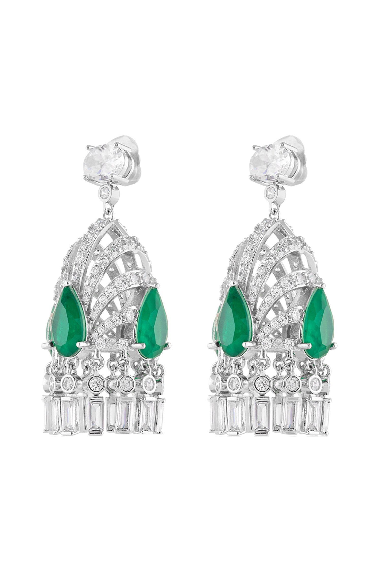 Atelier Crystal Studded Danglers 