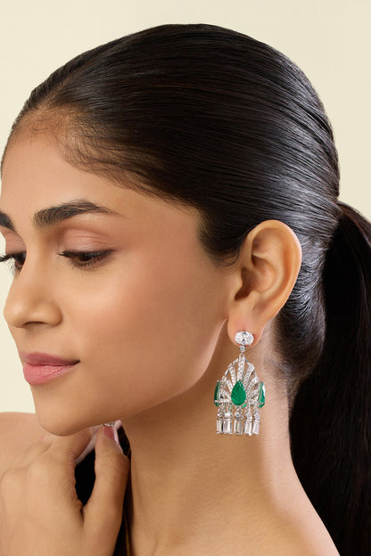 Atelier Crystal Studded Danglers 