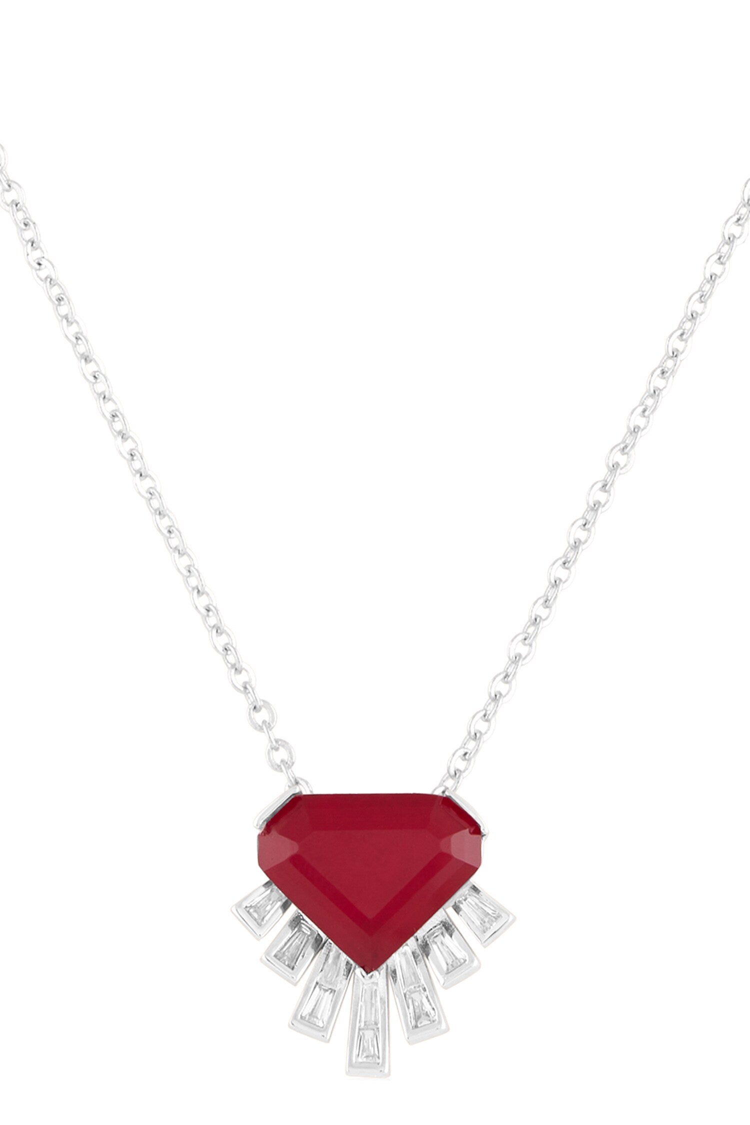 Prismatica Embellished Pendant Necklace 