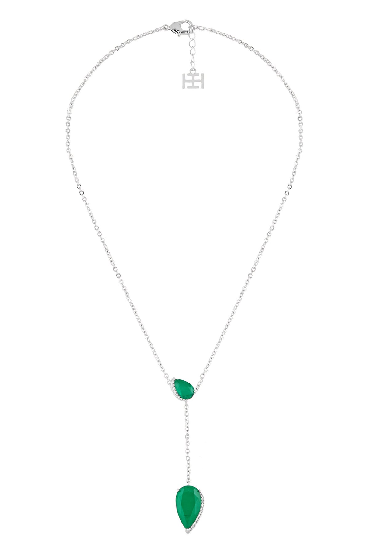Lillian Emerald Y Necklace 