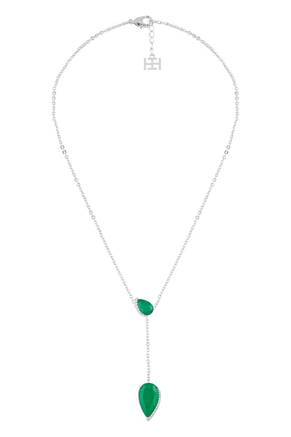 Lillian Emerald Y Necklace 