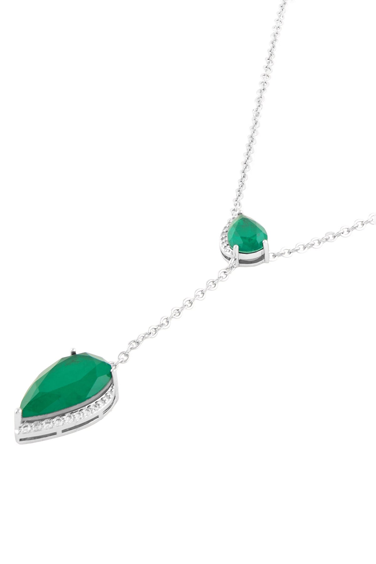 Lillian Emerald Y Necklace 
