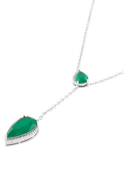 Lillian Emerald Y Necklace 
