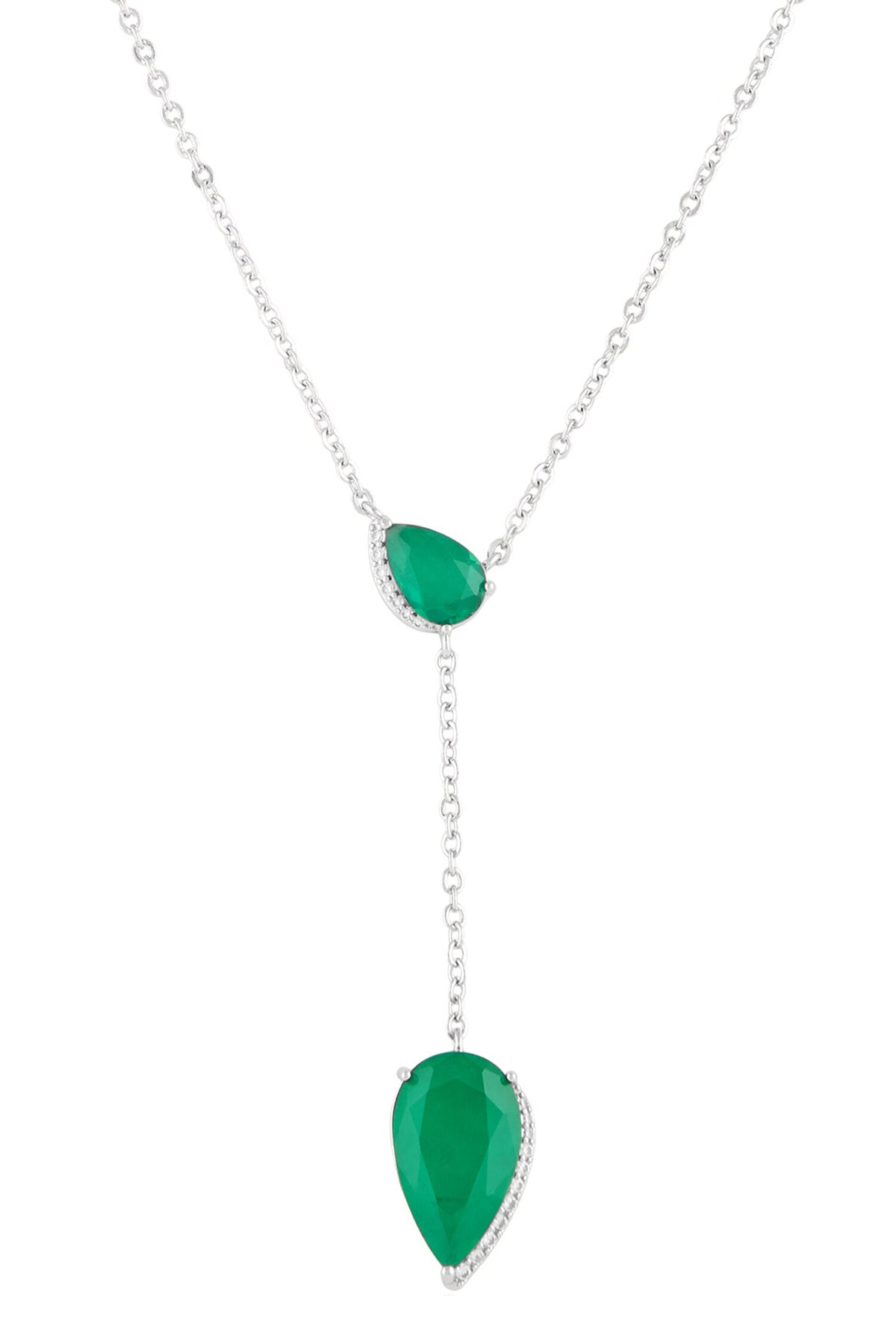 Lillian Emerald Y Necklace 