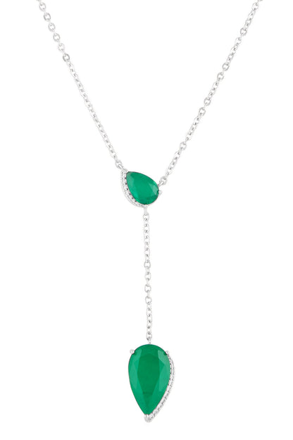 Lillian Emerald Y Necklace 