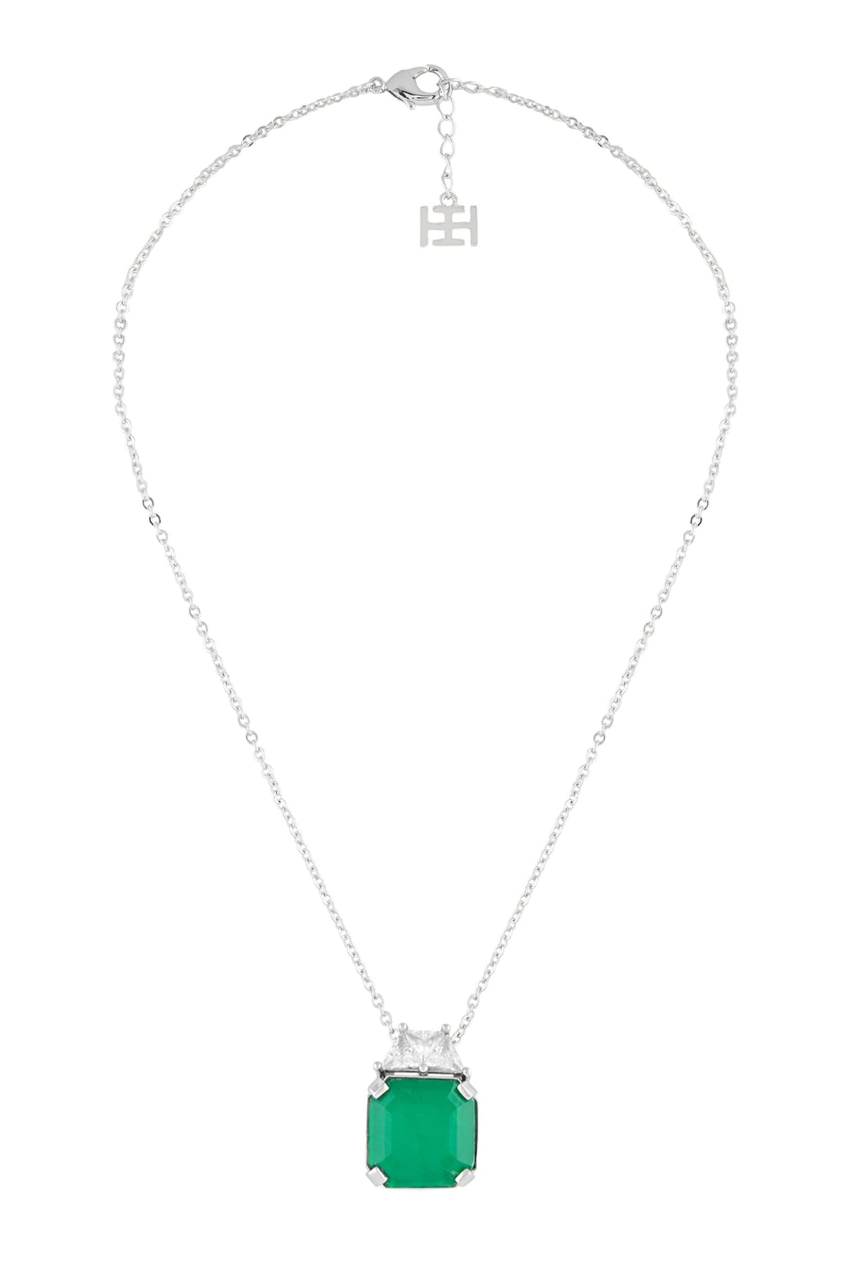 Glamore Crystal Embellished Pendant Necklace 