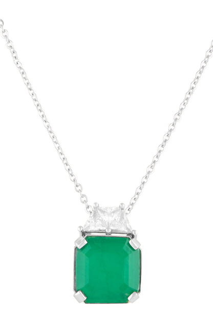 Glamore Crystal Embellished Pendant Necklace 